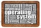 Operating system word cloud