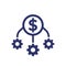 operational costs optimization icon, vector