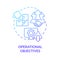 Operational objectives blue gradient concept icon