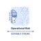 Operational risk light blue concept icon