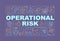 Operational risk word concepts dark purple banner