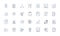 Operational Structure line icons collection. Hierarchy, Organization, Coordination, Integration, Workflow, Process