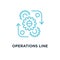 operations line icon. operations line concept symbol design, vec