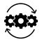 Operations line icon on white. settings illustration.