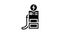 operator refuel car, gas station worker service glyph icon animation