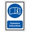 Operators Instructions Symbol Sign,Vector Illustration, Isolated On White Background Label. EPS10