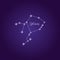 Ophiuchus constellation in the sky vector illustration