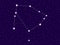Ophiuchus constellation. Starry night sky. Cluster of stars and galaxies. Deep space. Vector