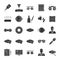 Ophtalmology glyph icons set