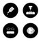 Ophtalmology glyph icons set
