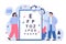 Ophthalmologist check eyesight with eye test chart