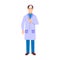 Ophthalmologist doctor character vector isolated