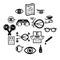 Ophthalmologist icons set, simple style