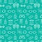 Ophthalmology, eyes health care seamless pattern, medical vector blue background. Optometry equipment, contact lenses