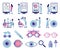 Ophthalmology Flat Icon Set