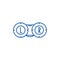 Ophthalmology line icon concept. Ophthalmology flat  vector symbol, sign, outline illustration.
