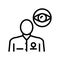 Ophthalmology medical specialist line icon vector illustration