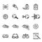 Ophthalmology, optical, optometry Related icons set. Eye health care related pictograms, such as laser correction, eye anatomy, co