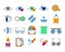 Ophthalmology thin line icons set