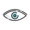 Ophthalmology vision health care medical line and fill icon
