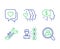 Opinion, Pay and Escalator icons set. Friends couple, Heart and Search employees signs. Vector