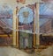 Oplontis Villa of Poppea - Salon. Fresco of a sanctuary of Apollo