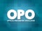 OPO - Optical Parametric Oscillator acronym, abbreviation concept background