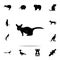 Opossum icon. Detailed set of Australian animal silhouette icons. Premium graphic design. One of the collection icons for websites