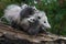 Opossum Joeys Didelphimorphia Cling to Mother