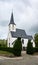 Oppem, Flemish Brabant, Belgium - The white catholic Saint Stephen church of the village