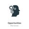 Opportunities vector icon on white background. Flat vector opportunities icon symbol sign from modern brain process collection for