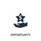 Opportunity icon. Monochrome simple Business Motivation icon for templates, web design and infographics