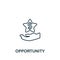 Opportunity icon. Monochrome simple Business Motivation icon for templates, web design and infographics