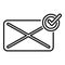 Opportunity mail icon outline vector. Work direction