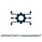 Opportunity Management icon from reputation management collection. Simple line element Opportunity Management symbol for