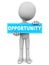 Opportunity word, opportune and chance concept
