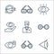 Opthalmology line icons. linear set. quality vector line set such as eye, testing glasses, hyperopia, testing glasses,