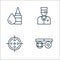 opthalmology line icons. linear set. quality vector line set such as testing glasses, target, ophthalmologist