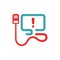 Optic cable error icon vector illustration.