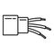 Optic cable icon, outline style