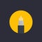 Optic fiber cable vector icon in flat style