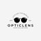 Optic Lens Logo Vector Design Vintage Illustration, Eyeglasses Logo, Glasses Vector, Lets See The World, Clear Seeing, Eyeglass
