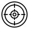 Optic scope sight icon, outline style