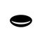 Optical Contact Eye Lens, Ophthalmology. Flat Vector Icon illustration. Simple black symbol on white background. Optical Contact