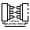 Optical electric wires icon, outline style