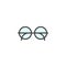 Optical glasses filled outline icon