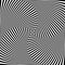 Optical illusion art abstract background. Black and white monochrome geometrical hypnotic square pattern.