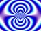 Optical Illusion Blue White Double Funnel