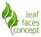 Optical Illusion Leaf Faces Concept