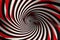 optical illusion of a spinning spiral, with the center staying still